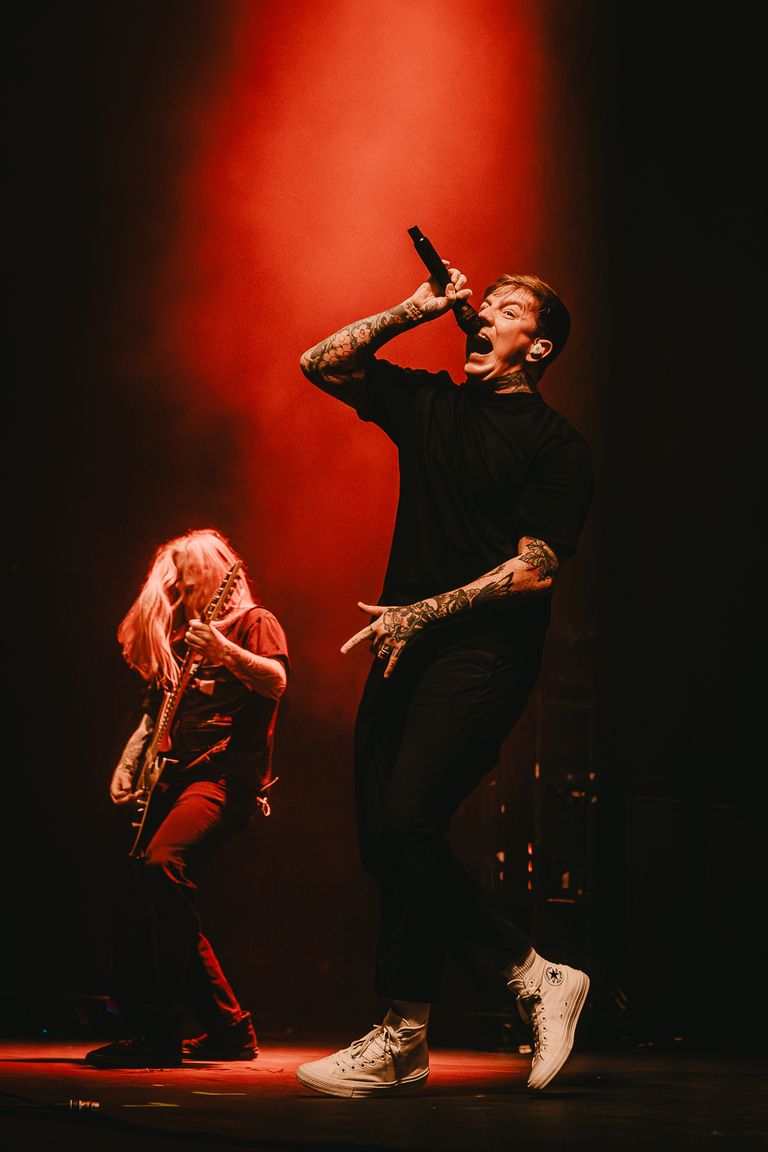 Bleed From Within performing live at AEC Theatre in Adelaide